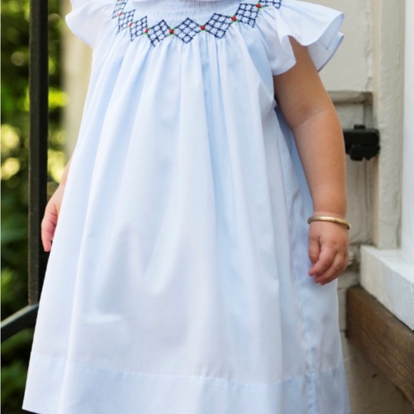 Feltman Brothers Rocking Horse Smocked Gown Blue Pr P1186 5010 main image 0